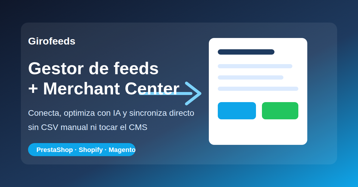 Girofeeds ya es un gestor de feeds completo con integración directa a Merchant Center